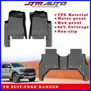 UltraMat 5D TPE Door Sill Covered Floor Mats to suit Ford Ranger Next-Gen 2022+