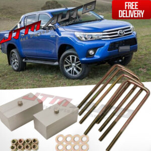 Lift Up 2" Rear Suspension Block Spacer Lift Kit to suit Toyota Hilux N80 2015+