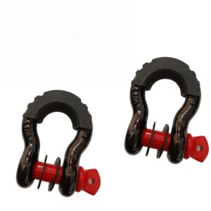 2 X 4.75T RATED SHACKLE Black Body 4x4 OFFROAD RECOVERY TOW POINT D Ring 4WD