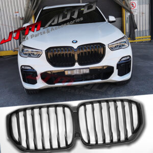 Gloss Black Double M Style Front Bumper Kidney Grill Grille for BMW X5 G05