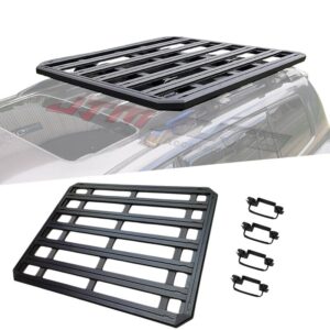Aluminium Alloy Heavy Duty Roof Rack Flat Platform Carrier Basket with Clamps