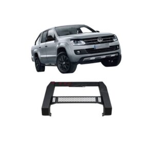 Black Steel Nudge Bar Grille Guard to suit VW Volkswagen Amarok 2010-2022